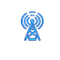 blue two way radio tower