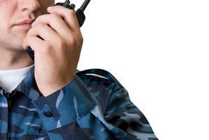 Guard using two way radio