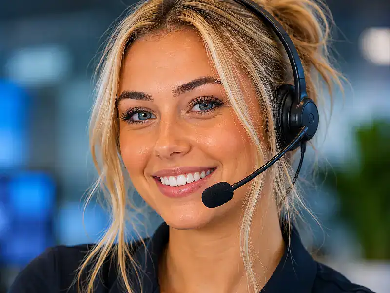woman on two way radio woman on two way radio