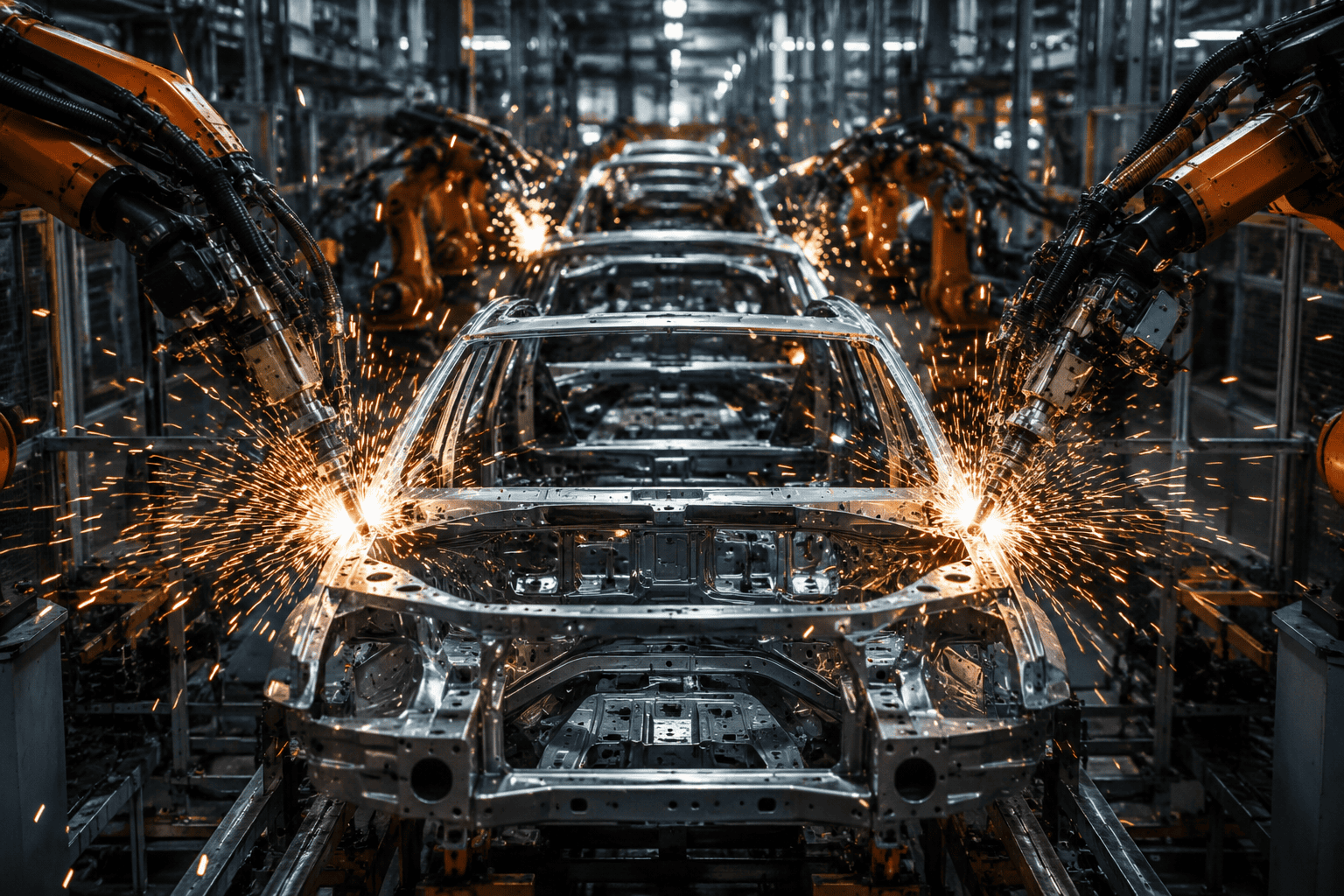 Automated-welding Automated-welding on a production line
