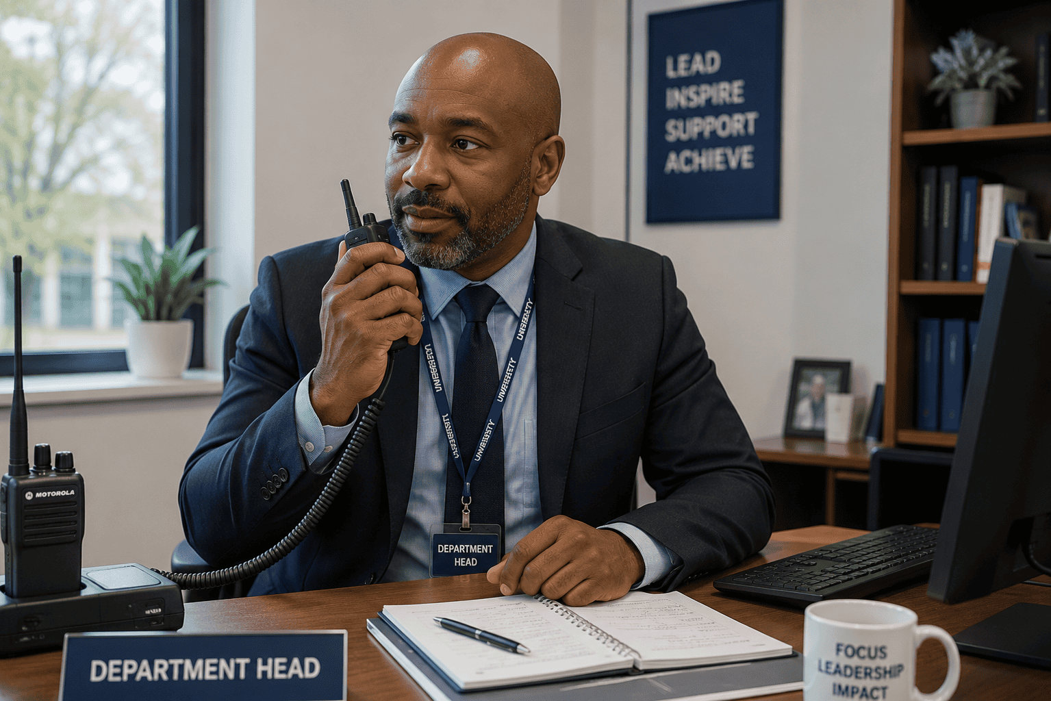 Focused leadership in a professional office Focused leadership in a professional office