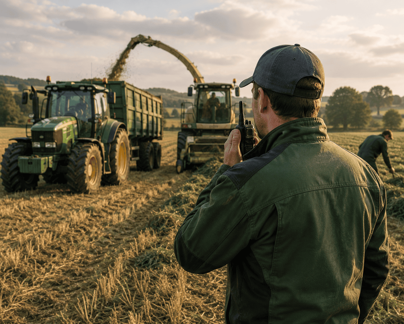Harvesting the fields at golden hour Harvesting the fields at golden hour