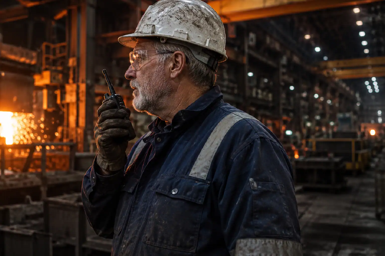 Industrial worker in the steel mill Cave Rescue Teams
