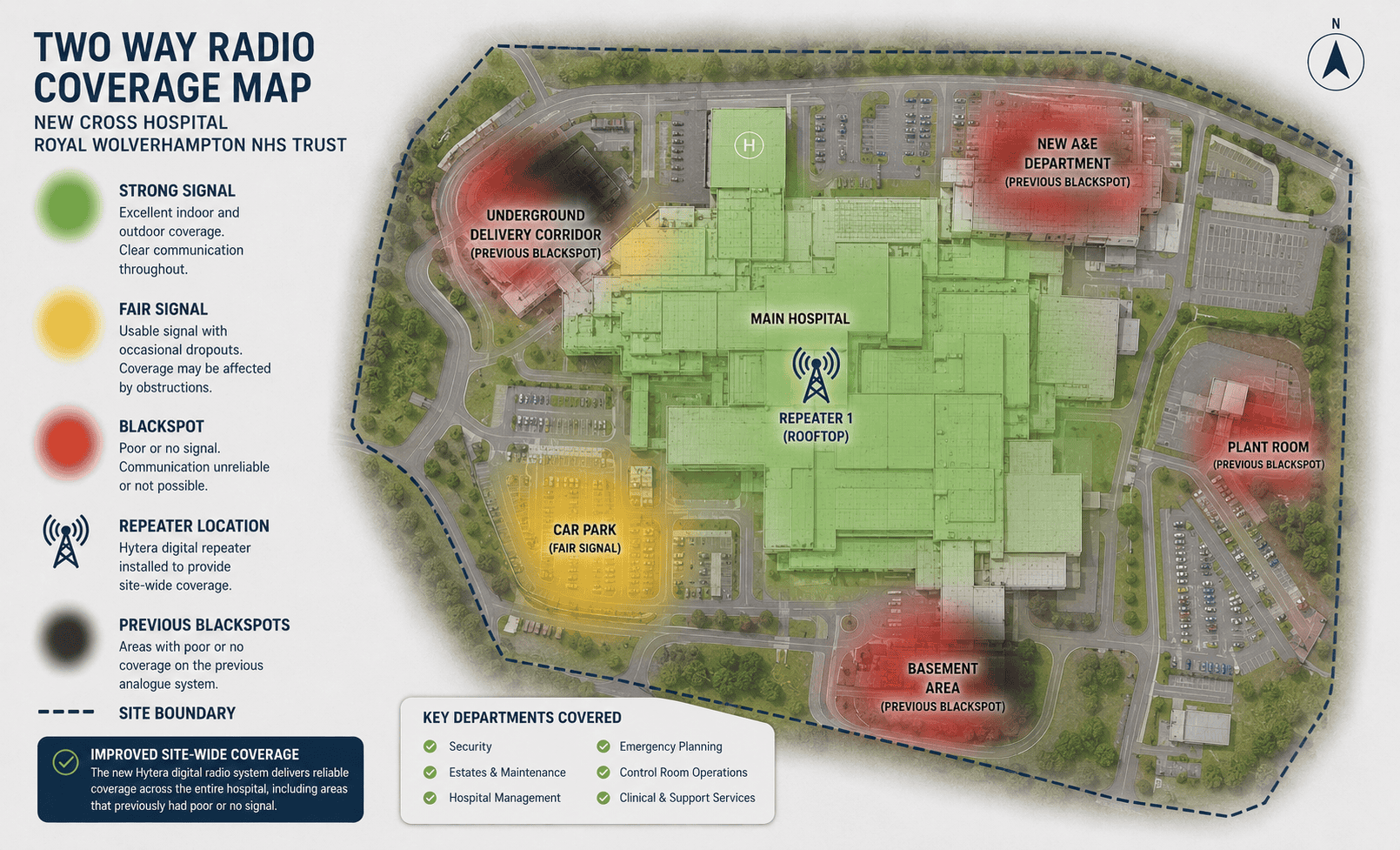 New Cross hospital Two way radio coverage map New Cross hospital Two way radio coverage map