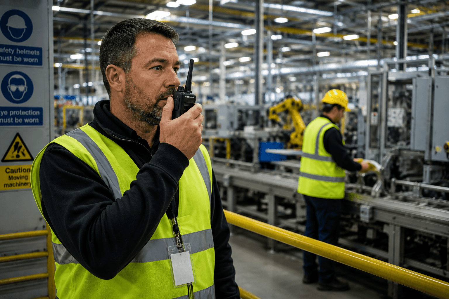 Supervisor in modern industrial factory Supervisor in modern industrial factory