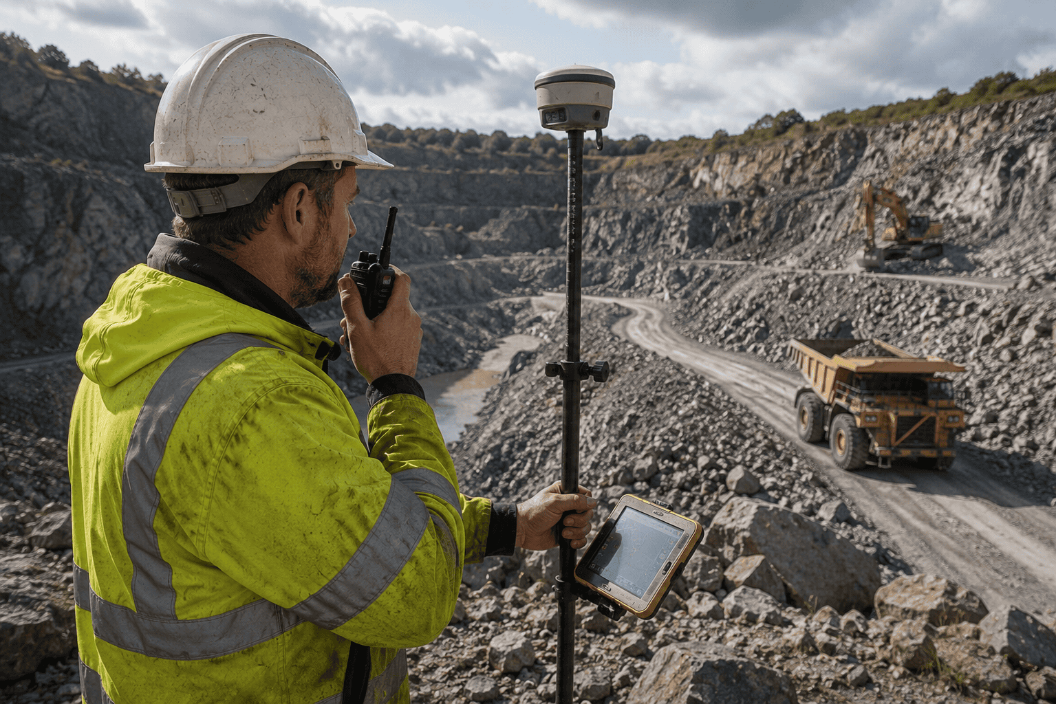 Surveying the industrial quarry environment