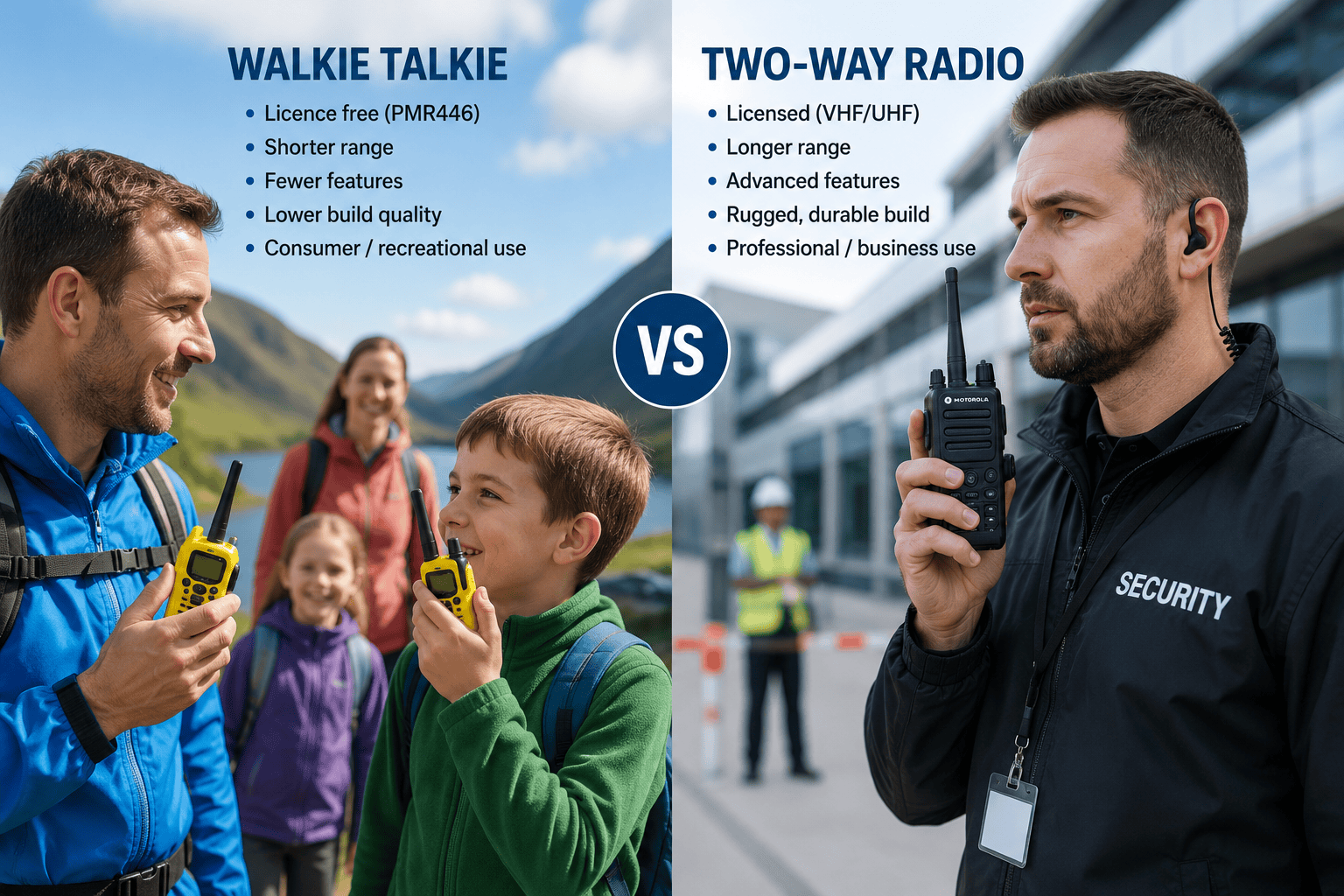 Walkie-talkie vs two-way radio Walkie-talkie vs two-way radio