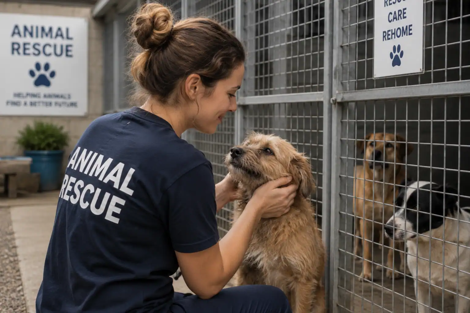animal rescue with a dog animal rescue with a dog