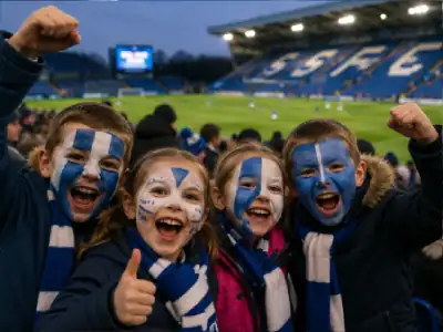 children Excited kids cheering at the match