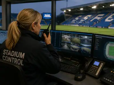 control Stadium control room overlooking the pitch
