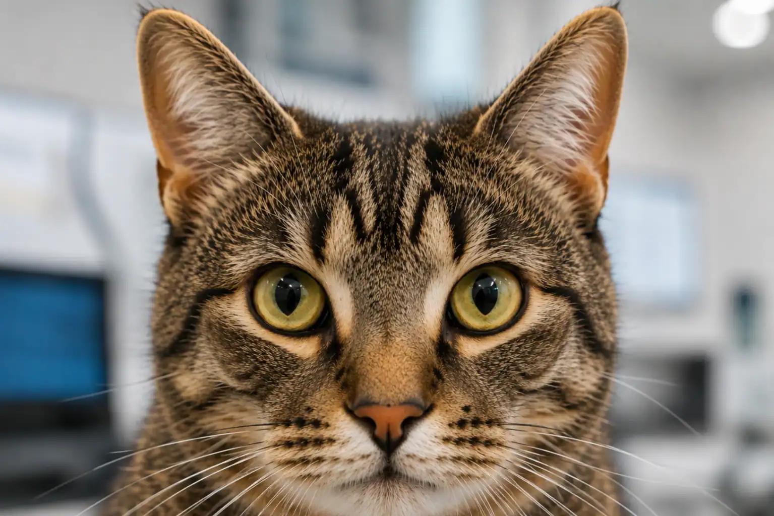 tabby cat at vets tabby cat at vets