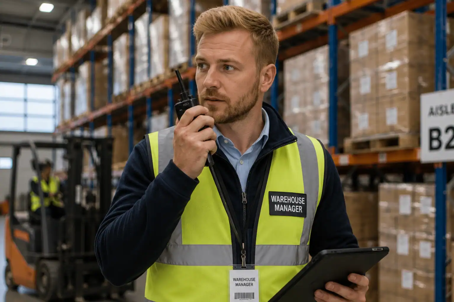 warehouse-manager-on-radio Warehousing & Distribution