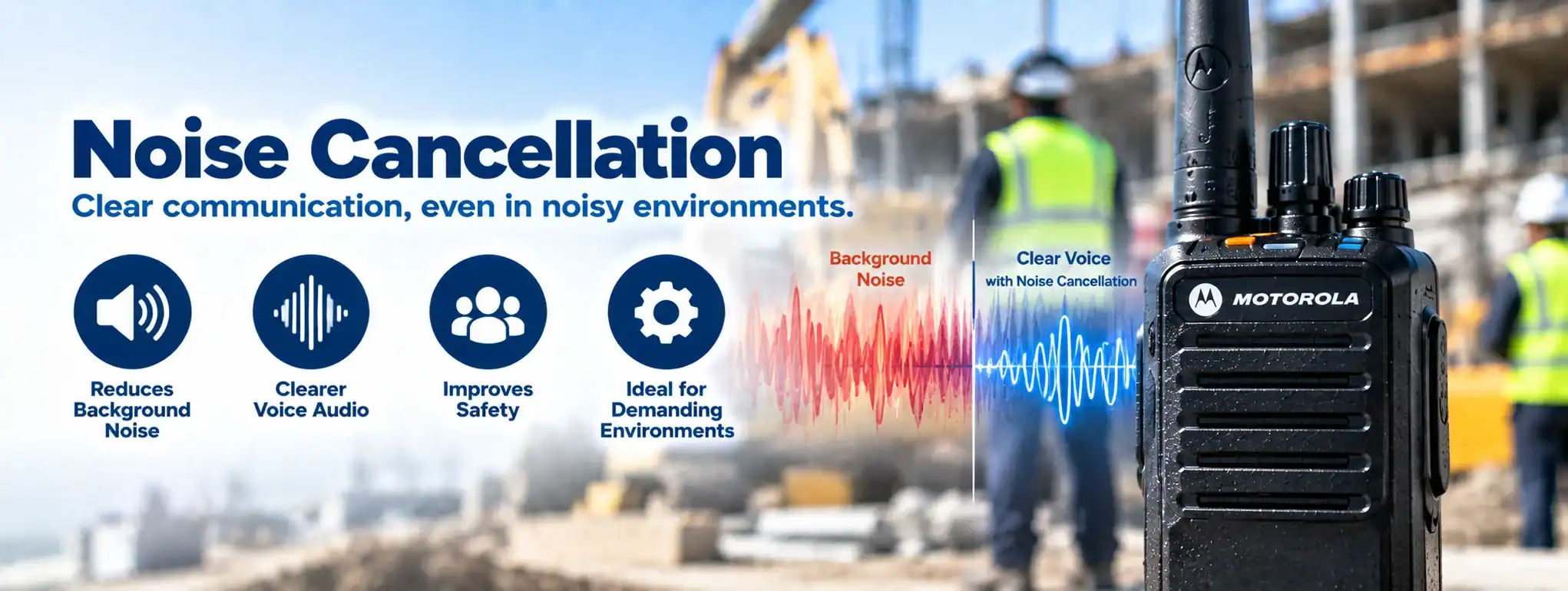 DCS 2 Way Radio for Noise Cancellation DCS 2 Way Radio with noise cancellation for clear communication.
