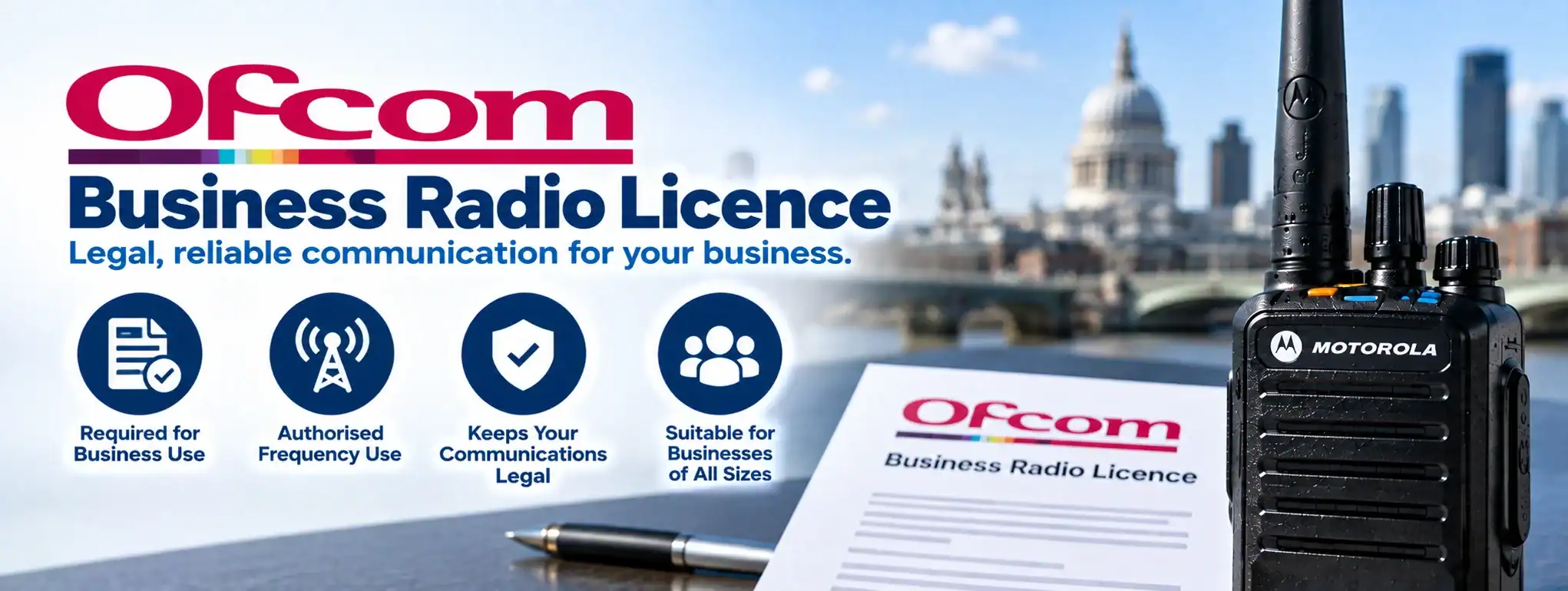 Ofcom Business Radio Licence – DCS 2 Way Radio DCS 2 Way Radio for business communication with Ofcom licence.