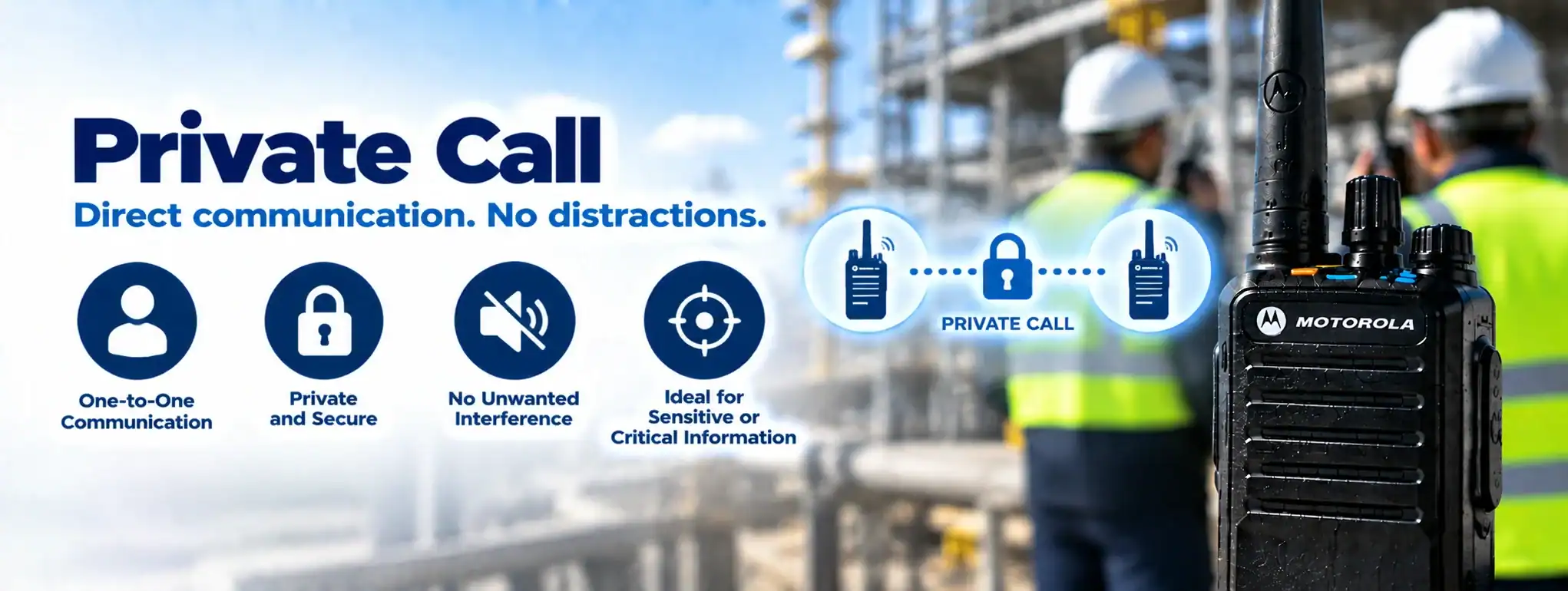 DCS 2 Way Radio for Private Call DCS 2 Way Radio for private communication at construction site.