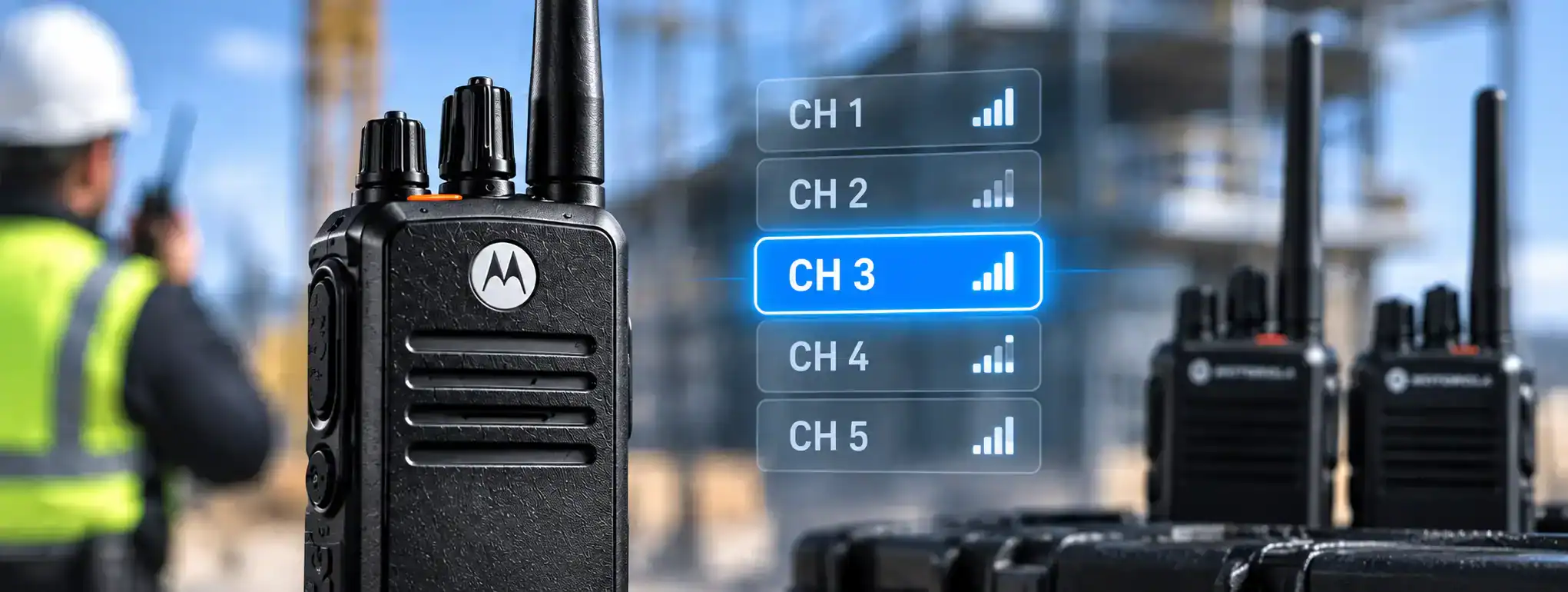 DCS 2 Way Radio for Channel Communication Two-way radio with channel display and signal strength for reliable communication.