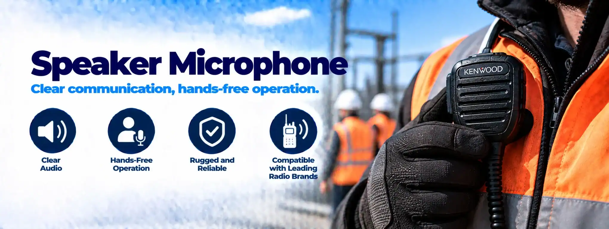 DCS 2 Way Radio Speaker Microphone Speaker microphone for 2 way radios with clear communication and hands-free operation.