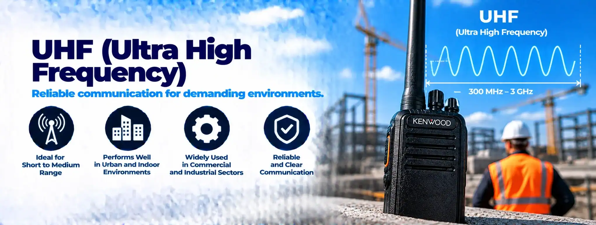 DCS 2 Way Radio for UHF Communication UHF 2 way radio for reliable communication in demanding environments.