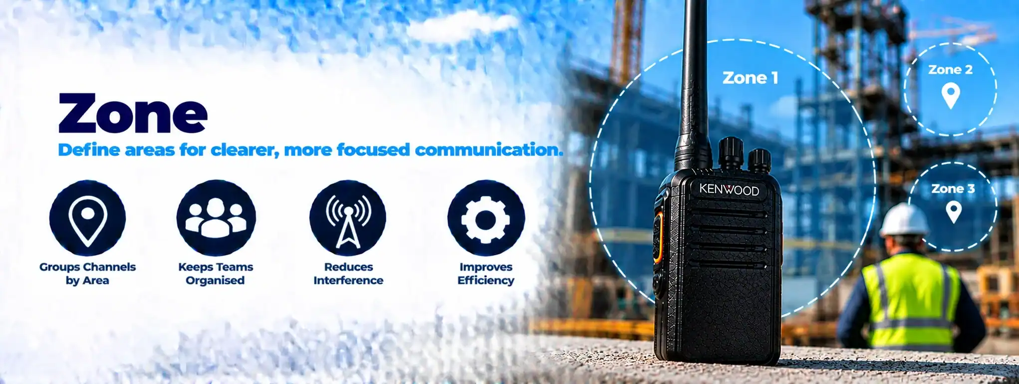 DCS 2 Way Radio for Zone Communication DCS 2 Way Radio with zone communication features for clear communication.