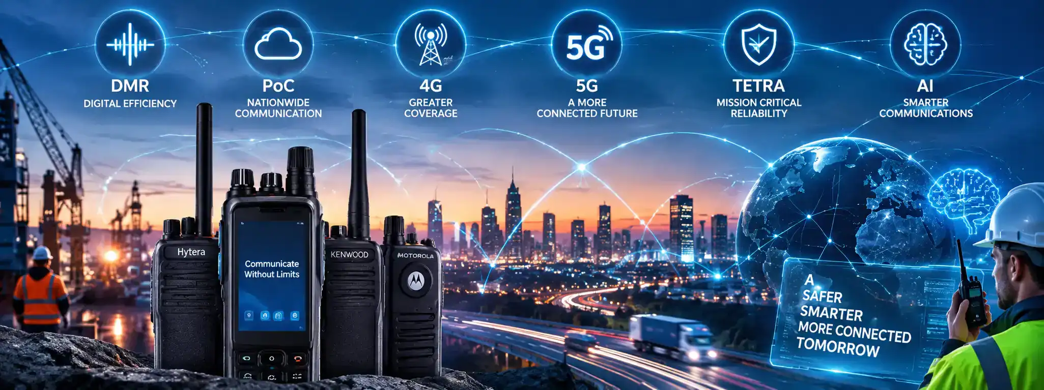 DCS 2 Way Radio with 5G and AI connectivity for future communication needs.