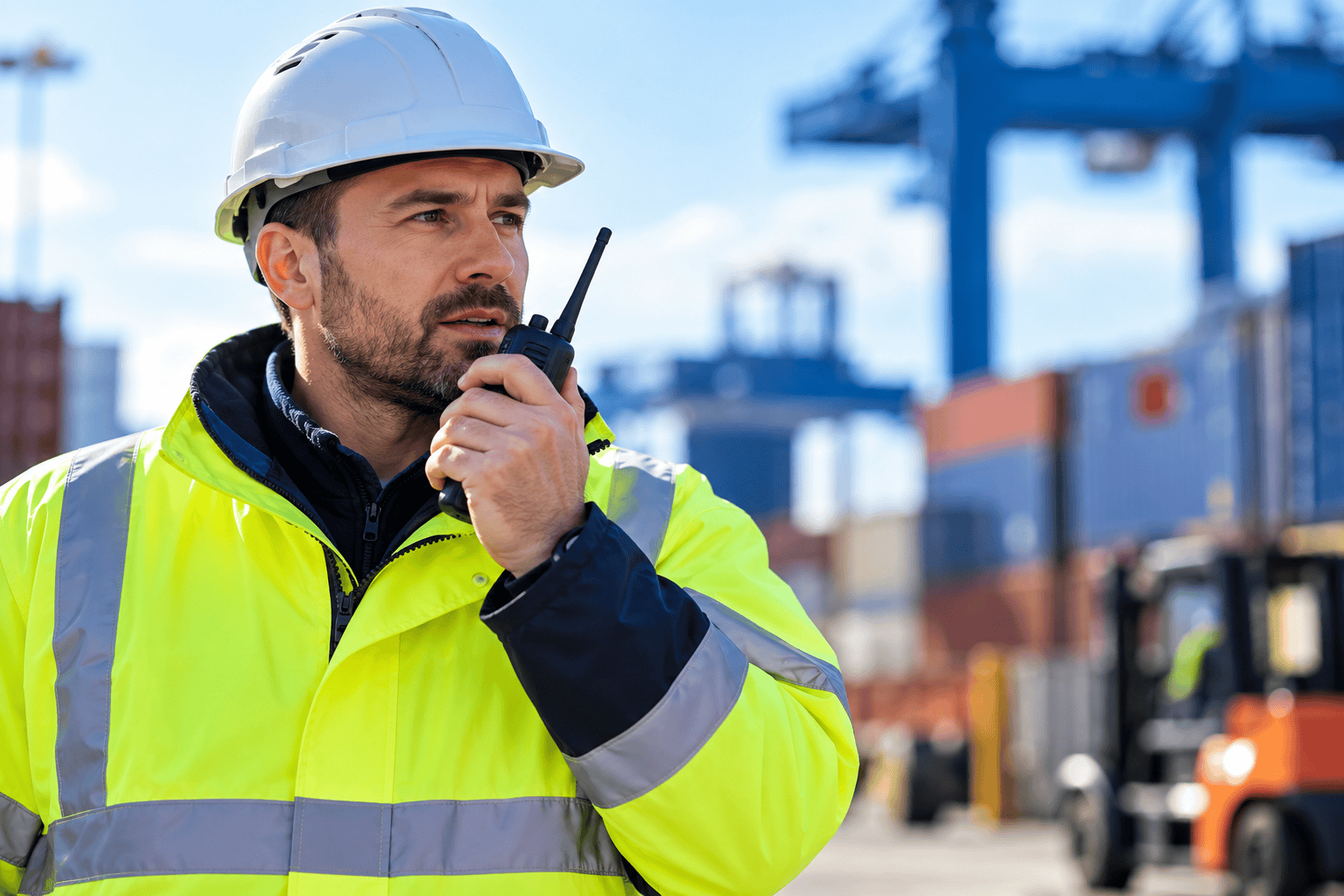 Two-way radio hire for reliable communication at a busy port