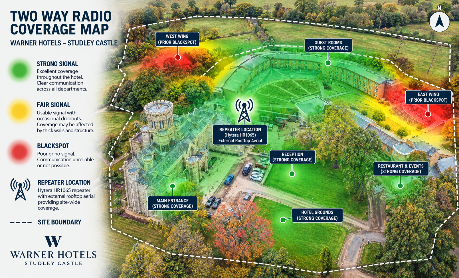 Studley Castle Radio Coverage Map Studley Castle Radio Coverage Map